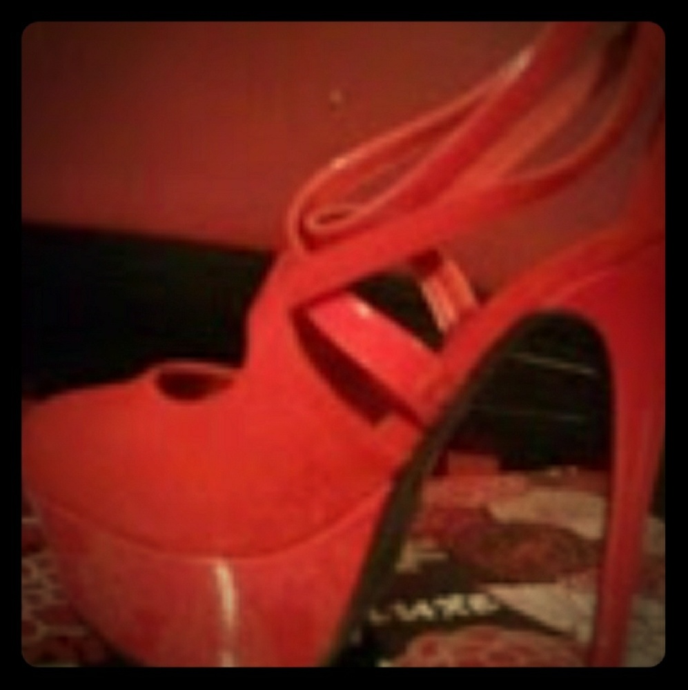 Platform Red High Heels.
